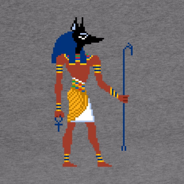 Anubis hieroglyph pixel art by PXLFLX